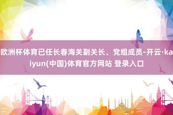 欧洲杯体育已任长春海关副关长、党组成员-开云·kaiyun(中国)体育官方网站 登录入口