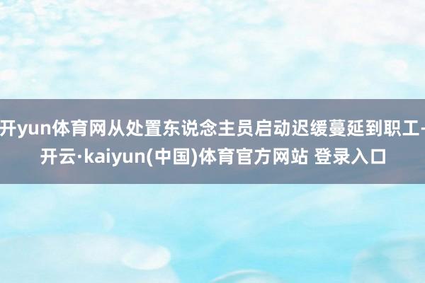 开yun体育网从处置东说念主员启动迟缓蔓延到职工-开云·kaiyun(中国)体育官方网站 登录入口