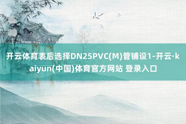 开云体育表后选择DN25PVC(M)管铺设1-开云·kaiyun(中国)体育官方网站 登录入口