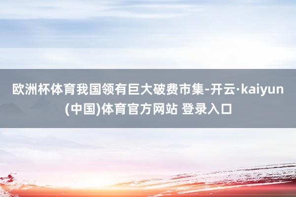 欧洲杯体育我国领有巨大破费市集-开云·kaiyun(中国)体育官方网站 登录入口