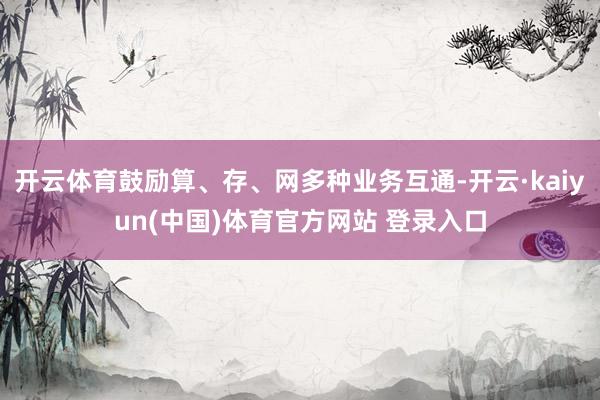 开云体育鼓励算、存、网多种业务互通-开云·kaiyun(中国)体育官方网站 登录入口