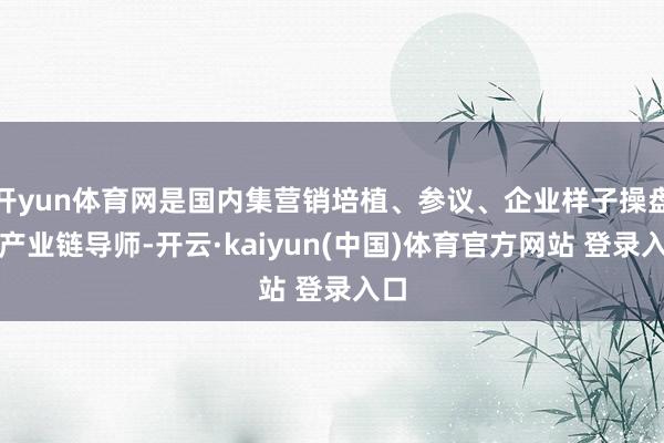 开yun体育网是国内集营销培植、参议、企业样子操盘全产业链导师-开云·kaiyun(中国)体育官方网站 登录入口