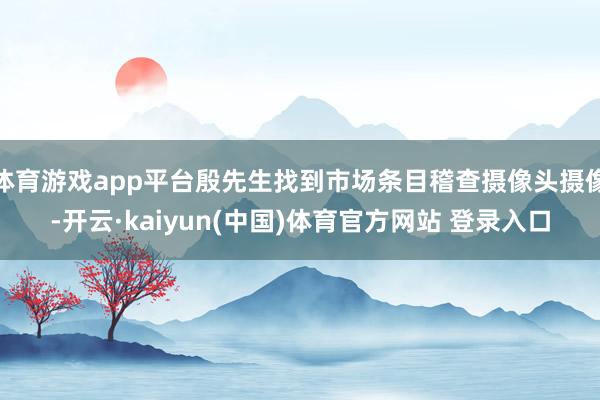 体育游戏app平台殷先生找到市场条目稽查摄像头摄像-开云·kaiyun(中国)体育官方网站 登录入口